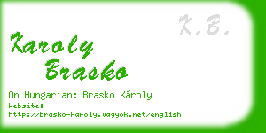 karoly brasko business card